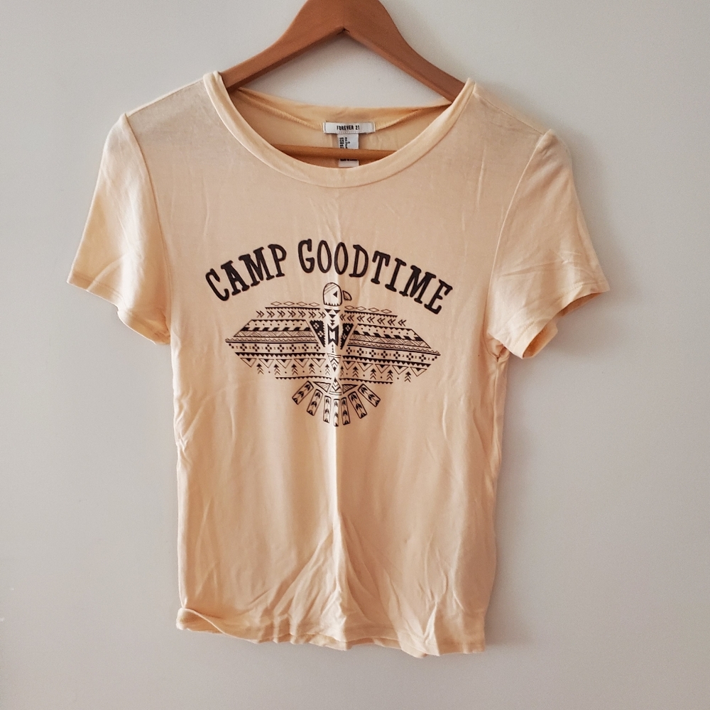 Forever21 baby yellow graphic t shirt small